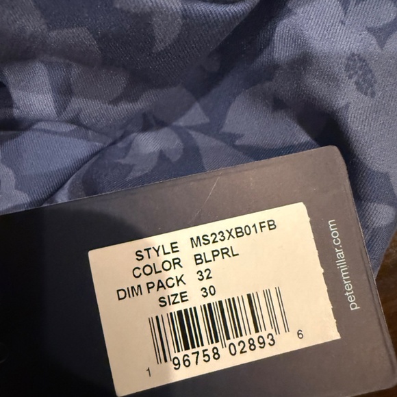 Peter Millar Men's SZ 30x32 Blue Pearl Floral Surge Performance Pants MSRP $198 - Picture 6 of 8